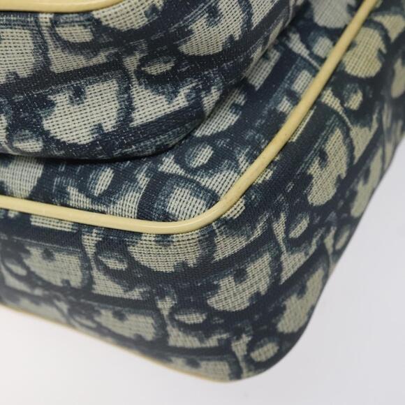 DIOR Trotter Canvas Shoulder Bag Navy Gold - Picture 10 of 16